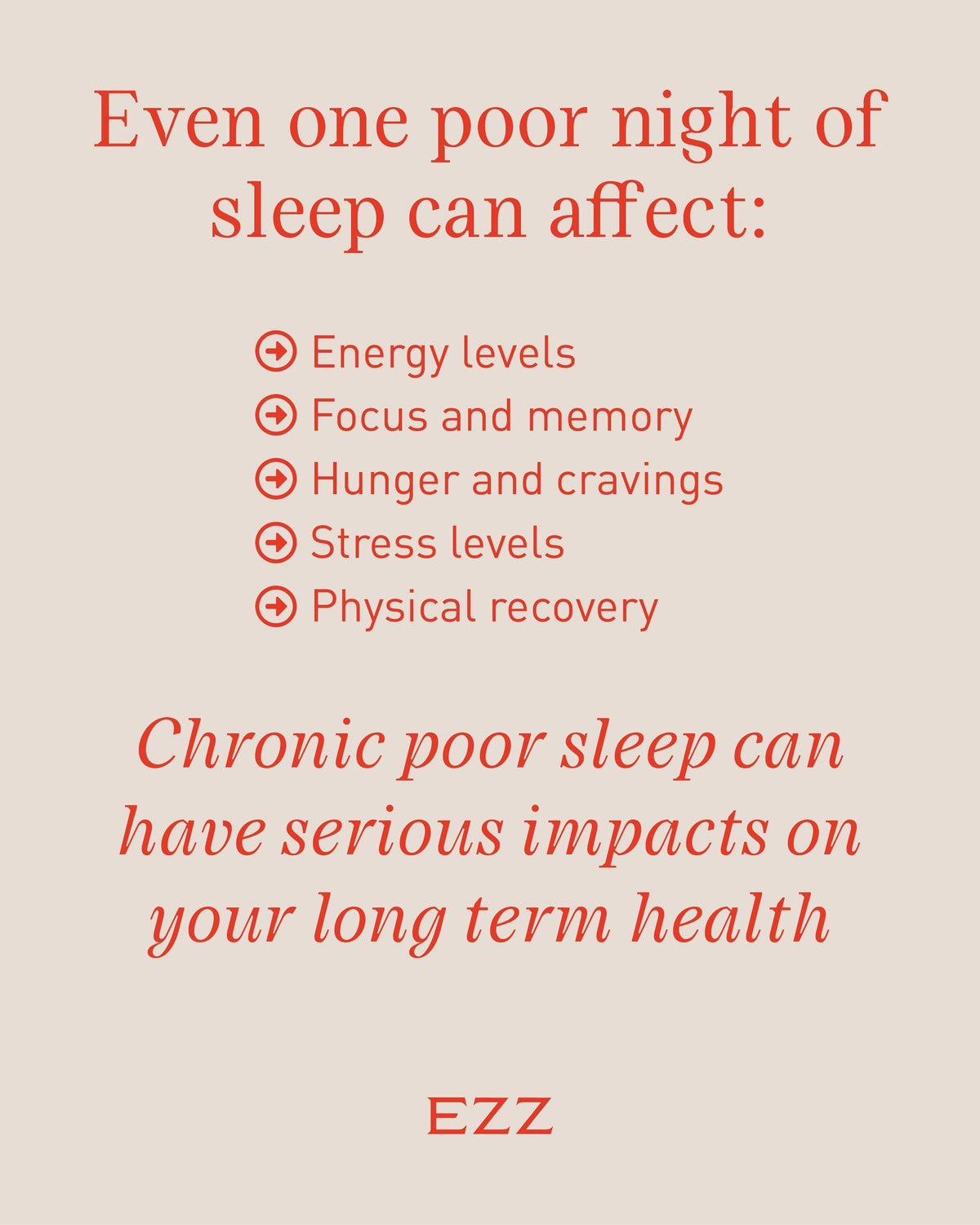 Poor Sleep Isn’t Just About Feeling Tired: How One Bad Night Can Affect Your Energy, Focus, and Cravings